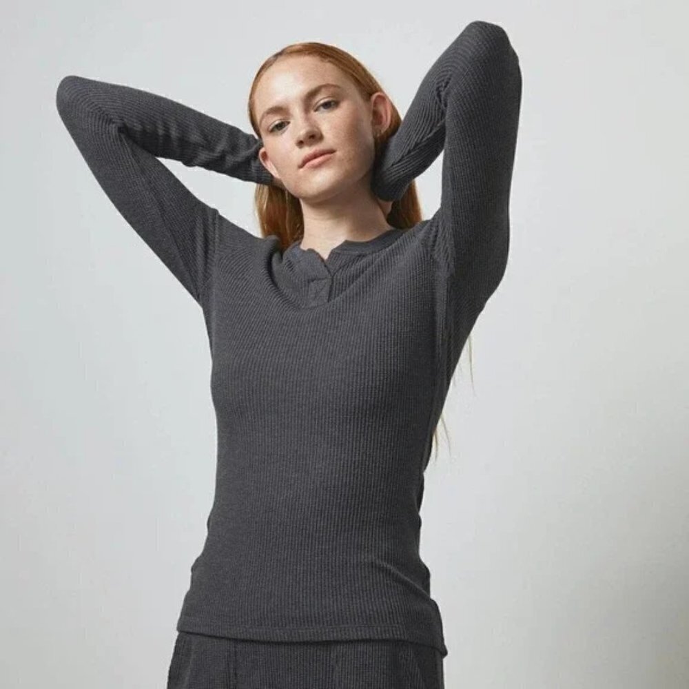 💕LUNYA💕 Restore Thermal Long Sleeve Top + High Rise Legging Pajama Set L NWOT - Picture 3 of 16